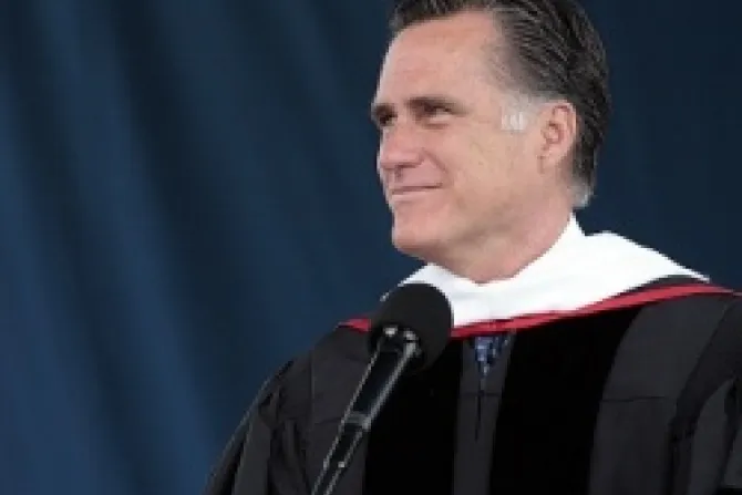 Mitt Romney Delivers Commencement Address At Liberty University Credit Jared Soares Getty Images News Getty Images 05 14 2012 CNA 340 269