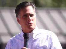 Mitt Romney speaking to supporters at a rally on April 20, 2012 in Tempe, Ariz. 