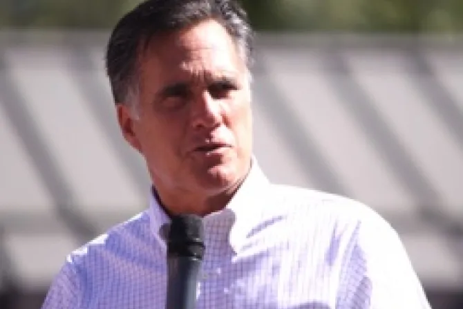 Mitt Romney speaking to supporters at a rally on April 20 2012 in Tempe Arizona Credit Gage Skidmore CC BY SA 20 CNA US Catholic News 7 16 12
