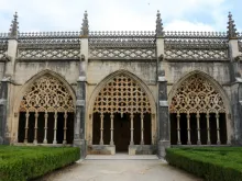 The cloister of Batalha Monastery in Portugal. 