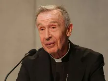 Cardinal Luis Ladaria, now the prefect of the Congregation for the Doctrine of the Faith, at a Vatican press conference, Sept. 8, 2015. 