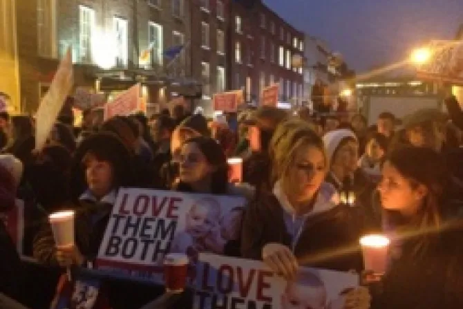 More than 10000 people assembled at Dil ireann Dec 4 2012 to stand up for life and to tell Fine Gael and Enda Kenny to keep their pro life promise Credit Youth Defence CNA