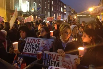 More than 10000 people assembled at Dil ireann Dec 4 2012 to tell Fine Gael and Enda Kenny to keep their pro life promise Credit Youth Defence CNA 12 1 15
