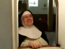 Mother Angelica, Prioress of St. Mary of the Rosary Convent, gives an interview to CNA on Feb. 16, 2013. 