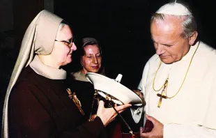 Mother Angelica with John Paul II. EWTN.