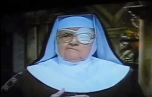 Mother Angelica with eye patch via YouTube screenshot. 