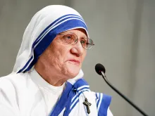 Sr. Mary Prema Pierick, superior general of the Missionaries of Charity, speaks at the Vatican, Sept. 2, 2016.