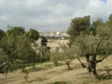 A view of Jerusalem from the Mount of Olives. 