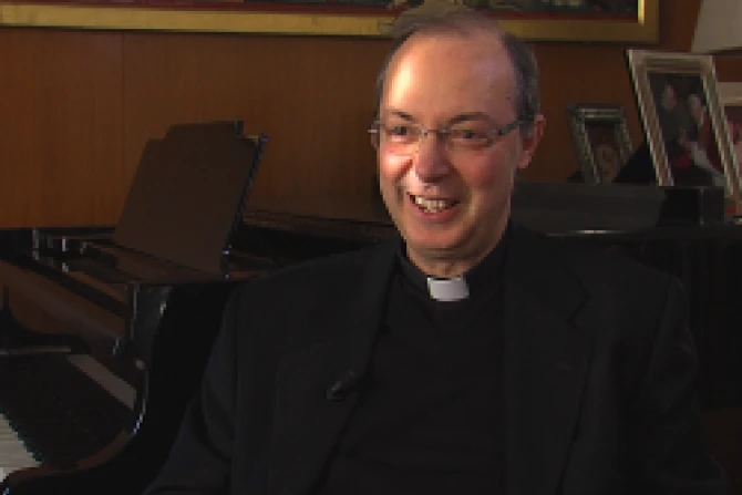 Msgr Frisina speaks with CNA on Nov 11 2013 Credit Andreas Dueren CNA CNA News Vatican 111813