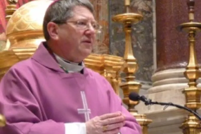 Msgr Keith Newton Ordinary of the Ordinariate of Our Lady of Walsingham gives a homily during Mass at the Altar of St Joseph in St Peters Basilica 2 CNA 2 24 12