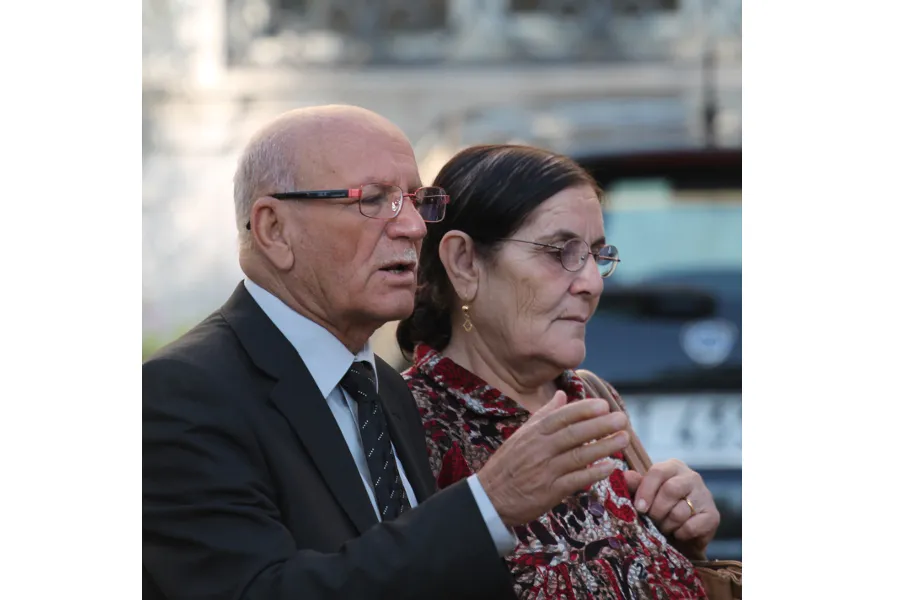 Mubarak and Agnese Hano from Iraq at Mass with Pope Francis. ?w=200&h=150