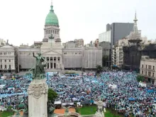 A prolife demonstration before the Argentine Congress, Nov. 28, 2020. 