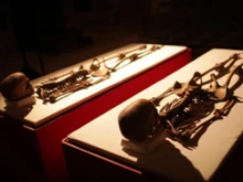 The remains thought to belong to the martyrs Chrysanthus and Daria. Courtesy of National Geographic