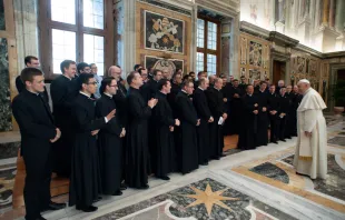 Seminarians from the Pontifical North American College meet Pope Francis Sept. 6, 2020.   Vatican Media/CNA.
