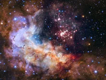 NASA Unveils Celestial Fireworks as Official Image for Hubble 25th Anniversary. 