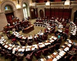 The New York State Senate debates legislation in the Senate chamber on June 16, 2011 in Albany, New York. Photo by Matthew Cavanaugh/Getty Images/Getty Images News?w=200&h=150