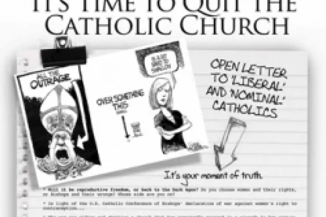 NY Times runs front page ad calling on women to leave Catholic Church Credit ffrforg CNA US Catholic News 3 9 12