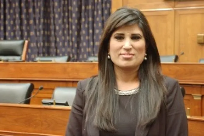 Naghmeh Abedini wife of Pastor Saeed Abedini testified in a joint hearing on Capitol Hill in Washington DC on Dec 12 2013 Credit Addie Mena CNA 2 CNA 12 16 13