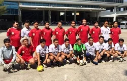 The Nakhon Ratchasima diocese's clergy futsal team, with Bishop Sirisut standing fifth from left. ?w=200&h=150