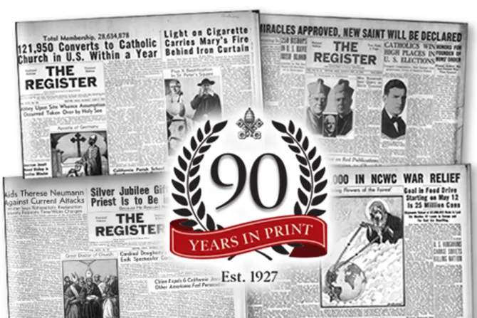 National Catholic Register 90 years in print Courtest of NCR CNA