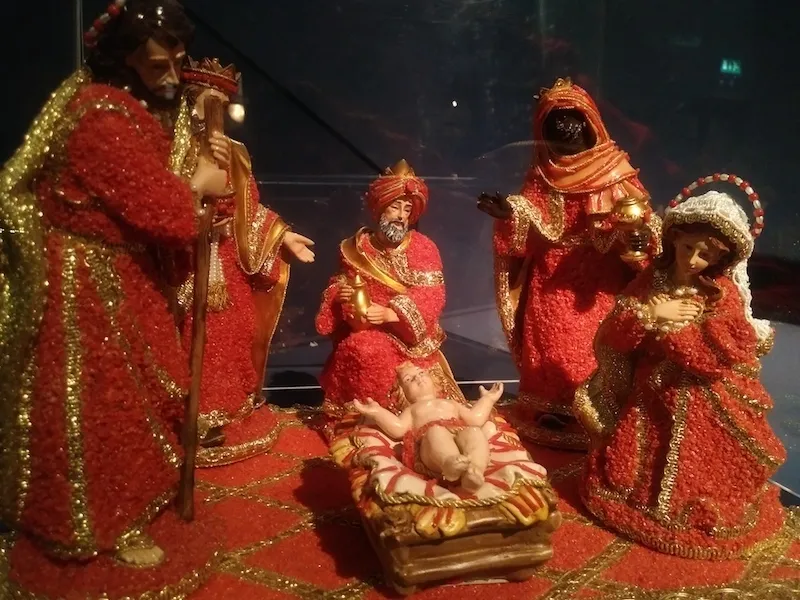 Nativity made of red coral in the "100 Nativities at the Vatican" display. ?w=200&h=150