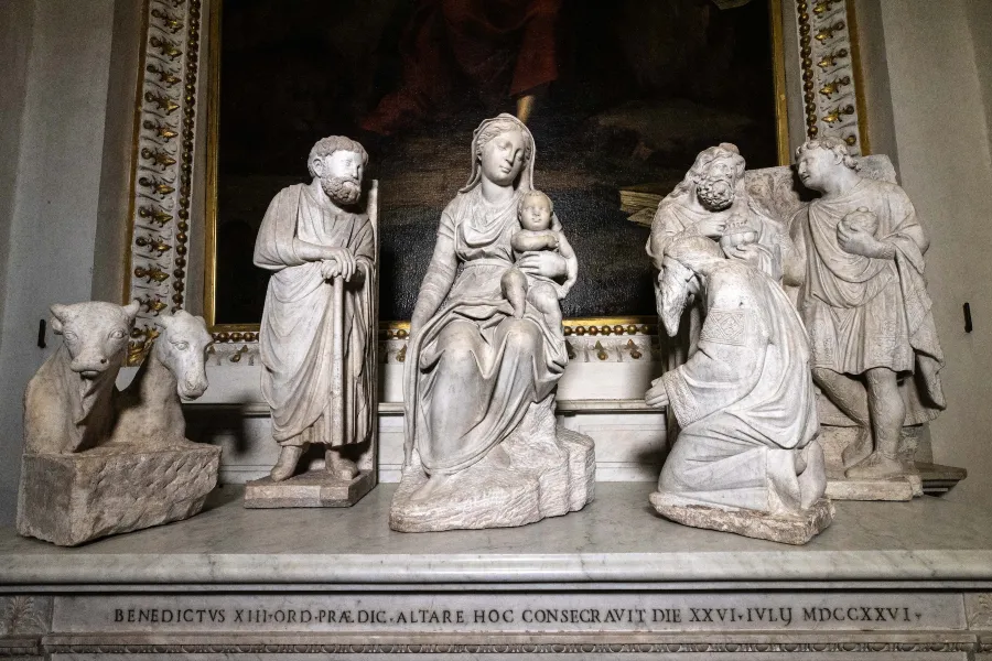 Nativity scene commissioned by Pope Nicholas IV in 1292. Credit: Daniel Ibanez/CNA