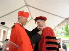 Dr. Leo Nestor is inducted into the Pontifical Equestrian Order of St. Gregory the Great by Cardinal Donald Wuerl on May 14, 2016. 