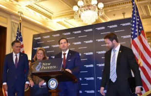 March 27, 2019 - Sen. Marco Rubio, Sen. Mitt Romney, Rep. Ann Wagner and Rep. Dan Crenshaw at a press conference to announce the New Parents Act.   CNA