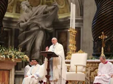 Pope Francis celebrates New Year's Day Mass in St. Peter's Basilica for the Solemnity of Mary, the Mother of God of Jan. 1, 2015. 