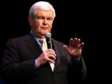 Newt Gingrich speaking at the Western Republican Leadership Conference in Las Vegas, Nevada October 19, 2011. 