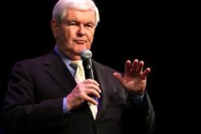 Newt Gingrich speaking at the Western Republican Leadership Conference in Las Vegas Nevada October 19 2011 Credit Gage Skidmore CC BY SA 20 CNA US Catholic News 11 29 11