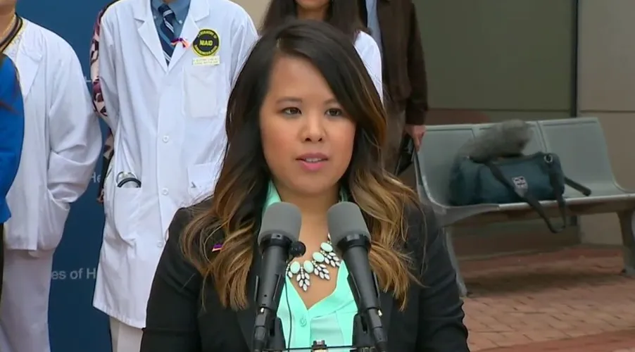 Nina Pham after her release from care. Screenshot. ?w=200&h=150