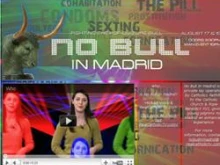 A screenshot of Michael Voris' No Bull in Madrid website