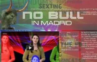 A screenshot of Michael Voris' No Bull in Madrid website 