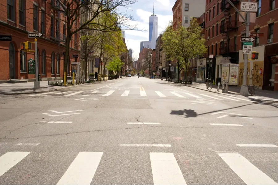 Normally busy streets in Manhattan are deserted April 10, 2020, after officials imposed a Covid-19 lockdown. ?w=200&h=150