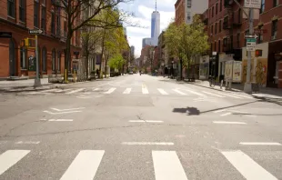 Normally busy streets in Manhattan are deserted April 10, 2020, after officials imposed a Covid-19 lockdown.   George Wirt/Shutterstock.