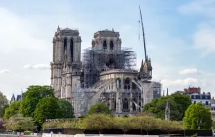 Notre Dame Cathedral in Paris, the day after a massive fire damaged parts of the roof and structure.  UlyssePixel / Shutterstock.