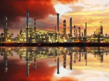 Oil refinery. 