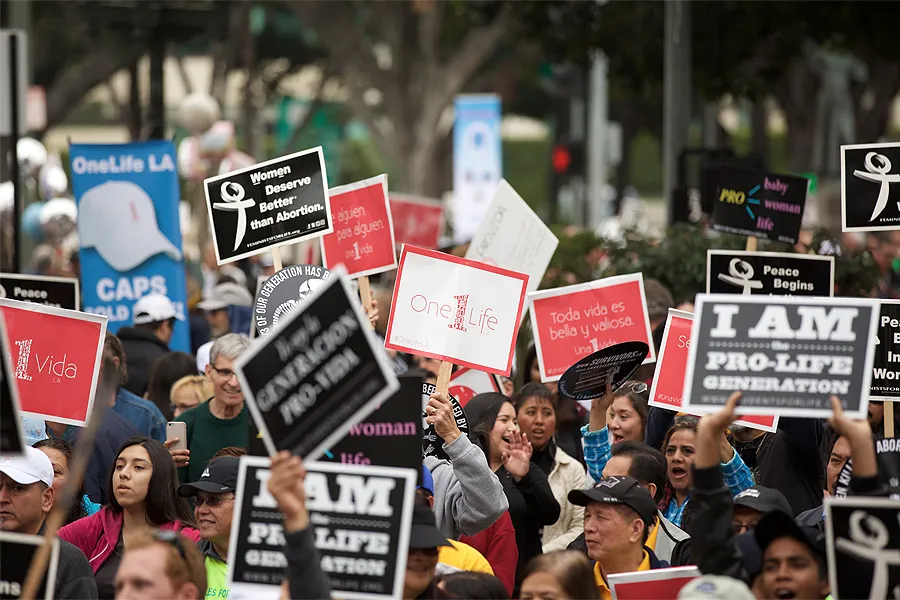 OneLife pro-life March 8 in LA, California on Jan. 23, 2016. Courtesy of the Archdiocese of LA.?w=200&h=150