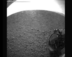 One of the first images taken by NASA's Curiosity rover, after the Aug. 6, 2012 landing on Mars. ?w=200&h=150