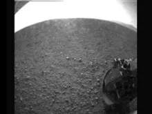 One of the first images taken by NASA's Curiosity rover, after the Aug. 6, 2012 landing on Mars. 