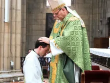 Fr. Juan Pablo Aroztegi is ordained July 2 by Bishop José Ignacio Munilla. 