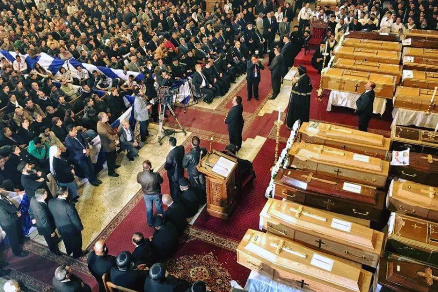 Tawadros II, Coptic Orthodox Patriarch of Alexandria, presides over a funeral liturgy for victims of the Dec. 11, 2016 bomb attack on his cathedral.?w=200&h=150