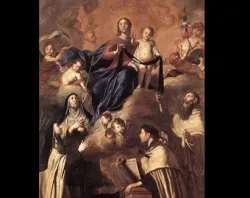 Our Lady of Mount Carmel and Saints (Simon Stock, Angelus of Jerusalem, Mary Magdalene de Pazzi, and Teresa of Avila) by Pietro Novelli 1641.?w=200&h=150