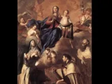 Our Lady of Mount Carmel and Saints (Simon Stock, Angelus of Jerusalem, Mary Magdalene de Pazzi, and Teresa of Avila) by Pietro Novelli 1641.