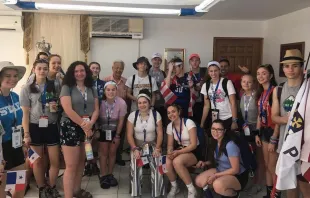 World Youth Day pilgrims from Our Lady of the Sacred Heart High School in Coraopolis, Penn.   Our Lady of the Sacred Heart High School.