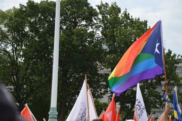 Outside 6 of the Supreme Court in Washington DC during the courts ruling in favor of legalizing gay marriage on June 26 2015 Credit Addie Mena CNA 6 26 15