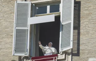 Pope Francis gives his Angelus address Jan. 1, 2020.   Pablo Esparza/CNA.