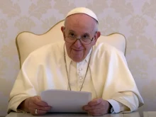 Pope Francis delivers a Laudato Si' video message May 24, 2021.