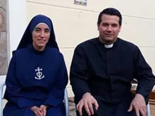 Father Javier Olivera and Sister Marie de la Sagasse. 